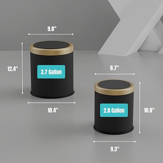 URALFA 3.7 Gallon Motion Sensor Bathroom Trash Can - Image 6