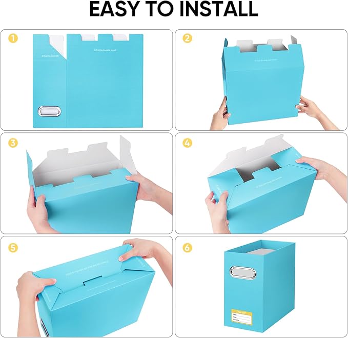 BALEINE File Organizer Box, Cardboard File Folder Organizer - Image 6