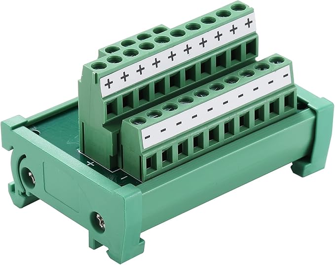 ANMBEST 2 in 10 Out Terminal Blocks Module, 25A DIN Rail and Panel Mounting by ANMBEST