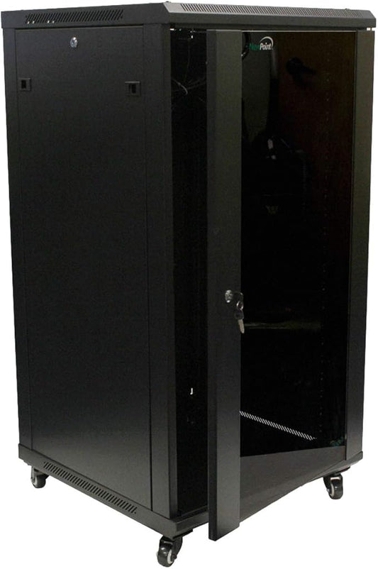 NavePoint 22U Server Cabinet Wall Mount Rack Enclosure by NavePoint
