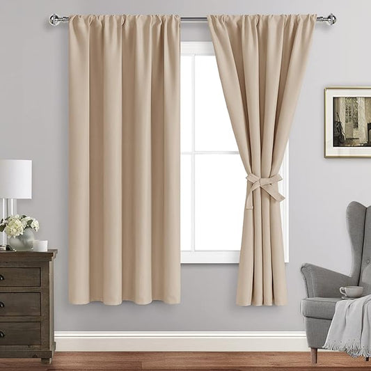 JIUZHEN Blackout Curtains for Bedroom– Thermal Insulated, Noise Reducing Room by JIUZHEN