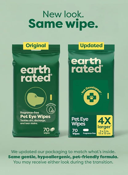 Earth Rated Vet-Developed Dog Eye Wipes, Hypoallergenic Pet Wipes - Image 2