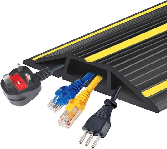 20Ft Cord Covers for Wires on Floor, 3-Channel Floor Cord Cover by PAPILLON