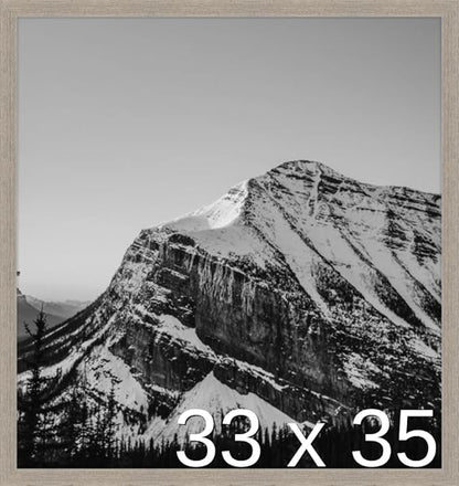 Frame It Easy 33 x 35 Rustic Gray Wood Frame by FrameItEasy