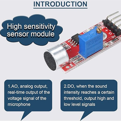 DAOKAI 5PCS High Sensitivity Microphone Sensor Module Two Channels Sound - Image 2