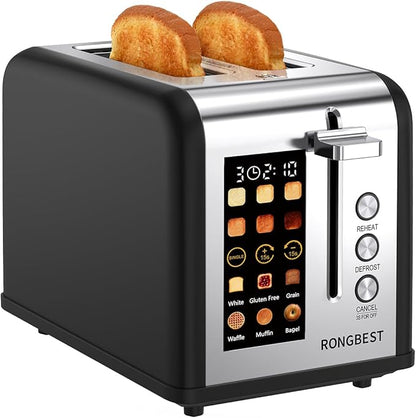 2 Slice Easy Touch Screen Toaster, Stainless Steel Toaster by Unknown