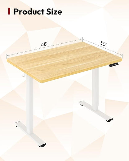 SANODESK Electric Standing Desk 48 x 30 Inches Whole-Piece Desktop Height - Image 2