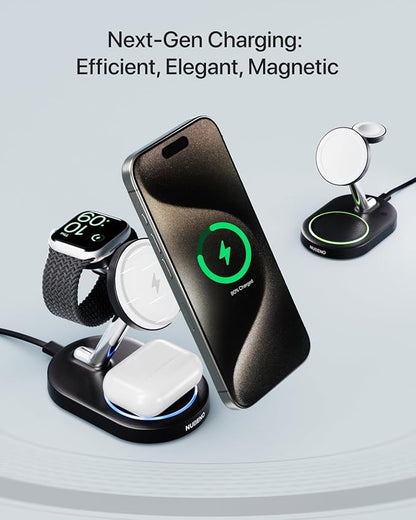 Nubeno Fast Charging Station for Magsafe Apple Devices, Wireless Charger - Image 2