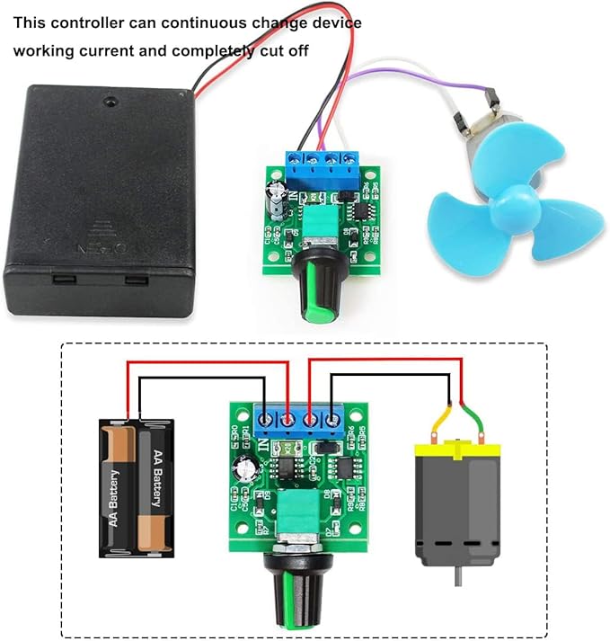Gebildet 4pcs PWM Low Voltage Motor Speed Controller DC 1.8V/3V/5V/6V/12V 2A - Image 5