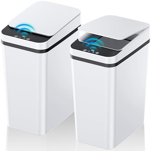 KOEYLE 2 Pack 2.2 Gallon Automatic Touchless Garbage Can, Small Motion Sensor by KOEYLE