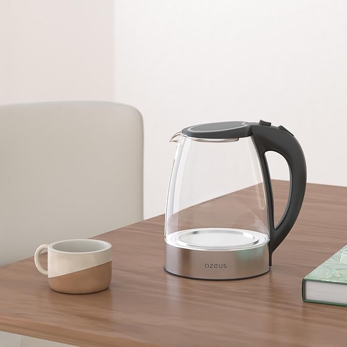AZEUS Electric Kettle 1500W Cool Touch Tea Kettle Anti-scalding Design 1.8L - Image 2