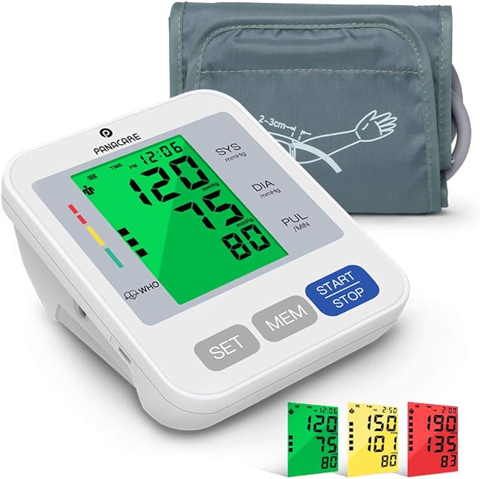 Panacare Blood Pressure Machine, Automatic Upper Arm Blood Pressure Monitor by PANACARE