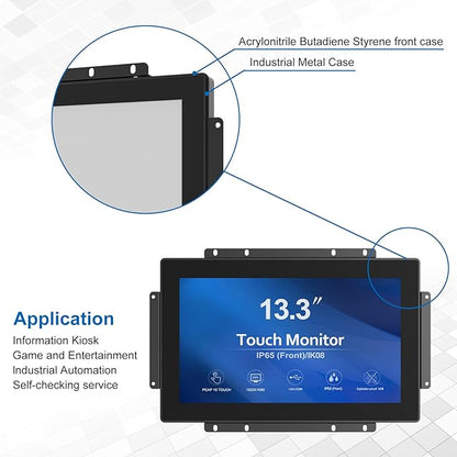 13.3 Inch 1000 Nits High Brightness 10 Points Open Frame Touch Display - Image 5