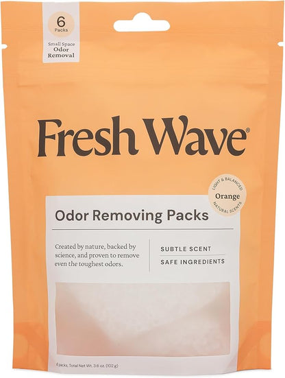 Fresh Wave Orange Odor Eliminating & Deodorizing Packs | Bag of 6 by FreshWave