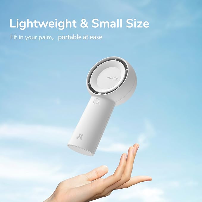 JISULIFE Portable Handheld Turbo Fan, 4000mAh USB Rechargeable Personal Battery - Image 8
