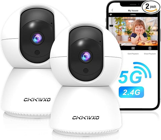 2.4&5G WiFi Indoor Security Camera, 2K HD Pan/Tilt Cameras by Unknown