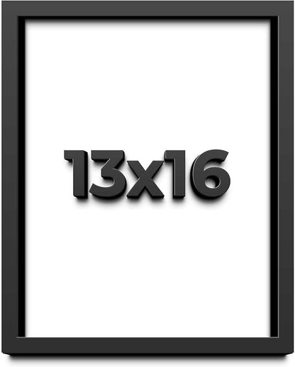 13x16 Shadow Box Frame Black | 1 Inch Deep Solid Wood Shadowbox Display Frame | by CustomPictureFrames