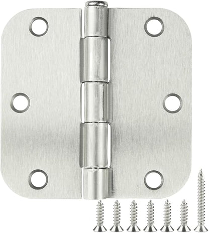 90 Pack Satin Nickel Door Hinges 3.5 x 3.5 Inch Interior 3 1/2 Inch Door Hinges by TDCHINGES