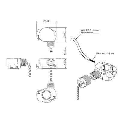 Ceiling Fan Light Switch, E87438 Fan Lamp Switch - Image 3