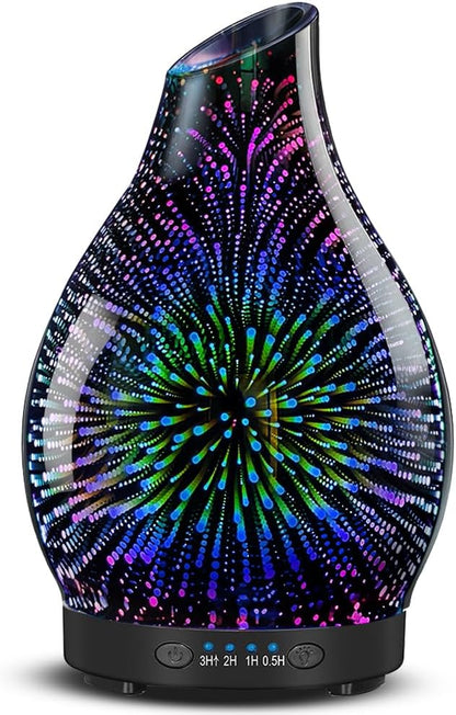 120ML Essential Oil Diffuser, 3D Glass Aromatherapy Diffuser by JOYOLO