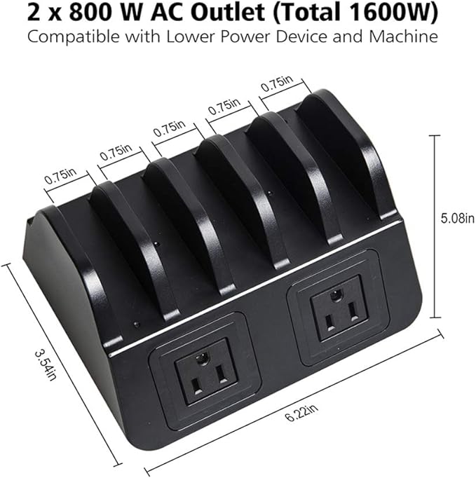 UDOLI 5 USB Ports Charging Station Organizer - Image 2