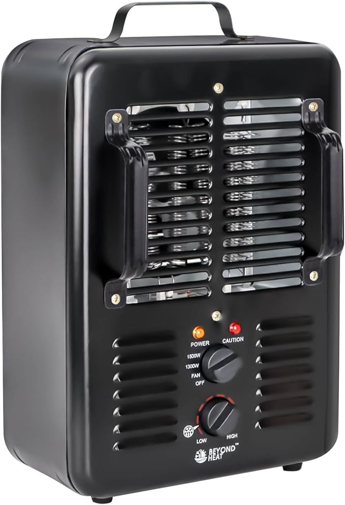 Milkhouse Space Heater, 1300W/1500W Electric Heater by BEYONDHEAT