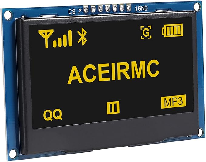 ACEIRMC 2.42 inch 128x64 OLED LCD Display Module SSD1309 7 Pin SPI/IIC I2C by ACEIRMC