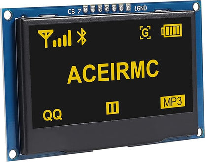 ACEIRMC 2.42 inch 128x64 OLED LCD Display Module SSD1309 7 Pin SPI/IIC I2C by ACEIRMC