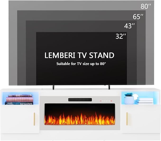 Lemberi Fireplace tv Stand - Image 7
