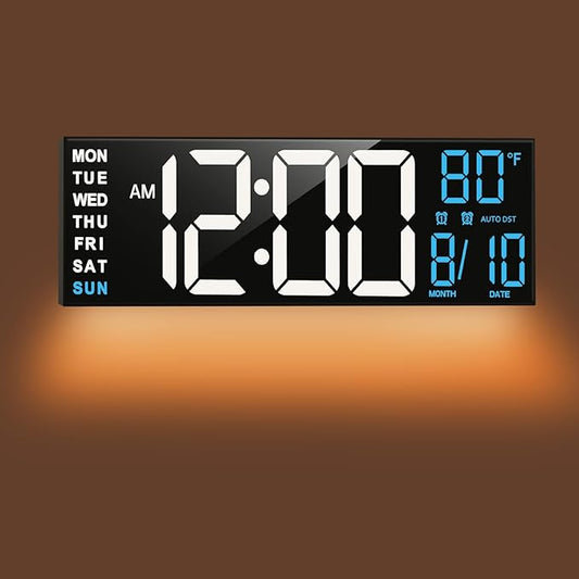 TrophyRak 16" Large Digital Wall Mount Clock, Count Down Timer, Big LED by TrophyRak