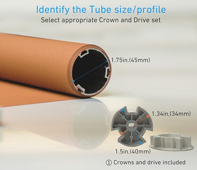 Rollerhouse 1.75"/45mm Roller Shade Battery Powered Motor - Image 5