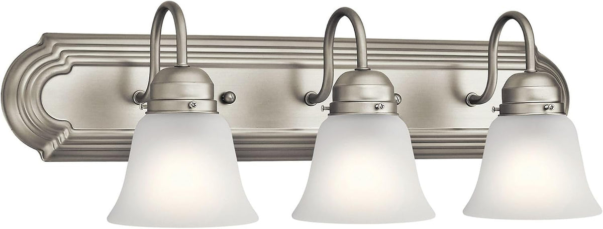 Kichler 3-Light Bathroom Vanity Light, Brushed Nickel