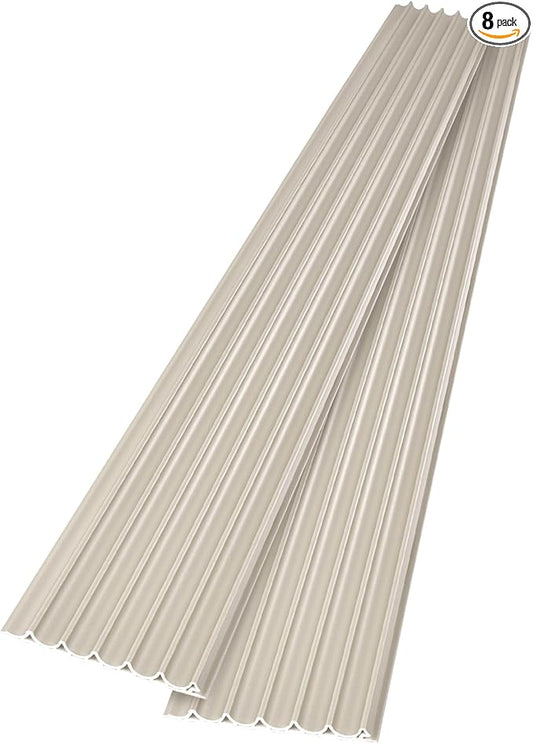Art3dwallpanels Slat Wall Paneling, 8 Pack Wavy Grain Panel Wall Slats by Art3dwallpanels