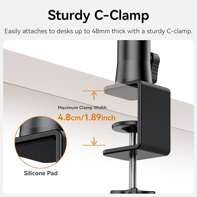 ULANZI ZJ02 Camera Desk Mount Overhead Magic Arm, 98cm/38.6inch Aluminum - Image 3