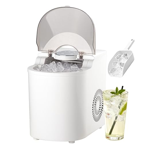 VEVOR Countertop Ice Maker, 7 Cubes Ready in 6 Mins, 26 lbs per Day, by VEVOR