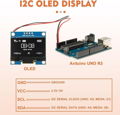 JAMHER 1.3 Inch I2C IIC OLED Display Module 128x64 Pixel Mini Self-Luminous - Image 4
