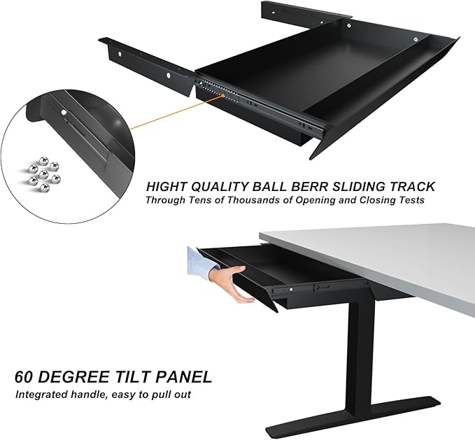 Large Under Desk Mounted Sliding Drawer - Image 5