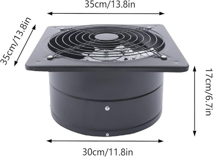 XUFOPLY 12 Inch Exhaust Fan, 110V 125W Wall Mounted Vent Fans 2800RPM Kitchen - Image 4