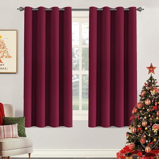H.VERSAILTEX Christmas Blackout Curtains Blackout Thermal Insulated Curtains by HVERSAILTEX