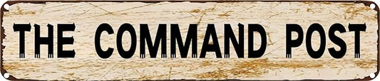 Vintage Metal Sign THE COMMAND POST Tin Sign Christmas Decor Retro Wall Decor by Unknown