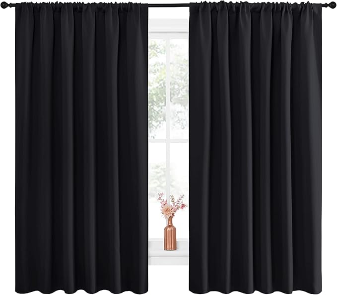 NICETOWN Black Blackout Curtain Blinds - Image 2
