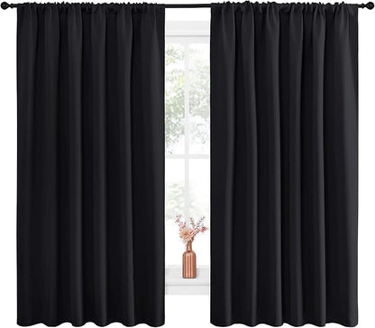 NICETOWN Black Blackout Curtain Blinds - Image 2