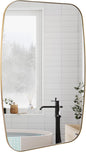 Oval Mirrors for Bathroom, Brushed Gold Oblong Bathroom Wall Mounted Modern by Bolrok