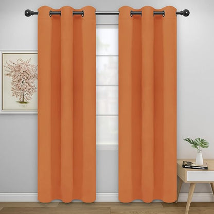 Easy-Going Blackout Curtains for Bedroom, Solid Thermal Insulated Grommet and by Easy-Going