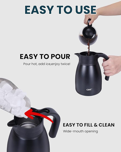 GiNT 1L / 34Oz Thermal Coffee Carafe, Insulated Stainless Steel Coffee Carafes - Image 7