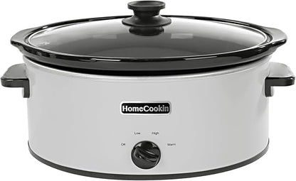 HOMECOOKIN 7 Quart Slow Cooker Oval Manual Pot Food Warmer by HOMECOOKIN