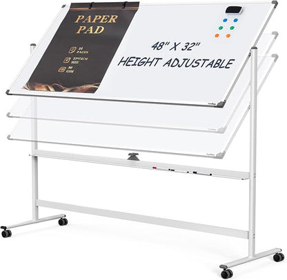 Dry Erase Whiteboard Easel on Wheels by Tankee