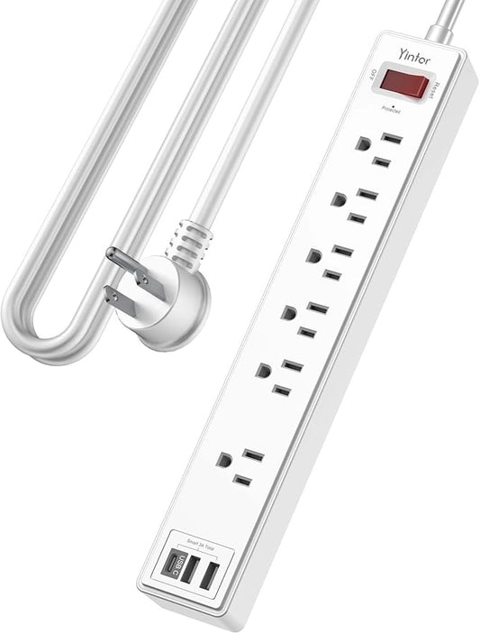 10 Ft Power Strip Surge Protector by Yintar