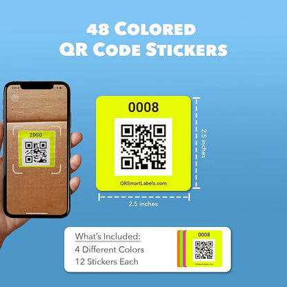 Smart Labels QR Code Stickers Pack of 48 Made in USA - Image 6