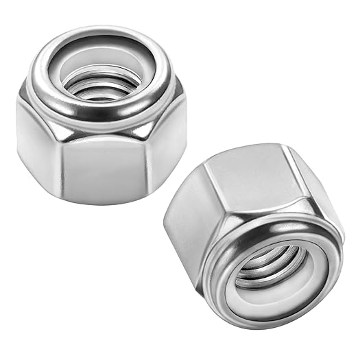 MewuDecor #10 32 Nylon Insert Hex Lock Nuts Locknuts, 304 Stainless Steel 18-8 by MewuDecor+Fastener